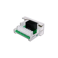 Розетка LANMASTER Mosaic 22.5x45, 1xRJ-45 Cat.6, белая, LAN-WA-LP-45/6-WH