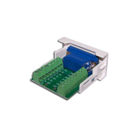 Розетка LANMASTER Mosaic 22.5x45, с адаптером VGA D-SUB HDB-15, мама, белая LAN-WA-LP-VGA16-WH