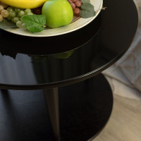 Журнальный стол Мебелик BeautyStyle 10 венге/стекло черное 2489