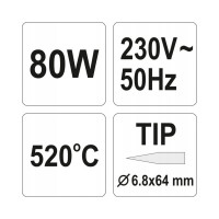 Стержневой электропаяльник YATO 80 Вт YT-8273 37158273 092 1