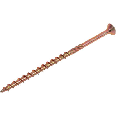 Шуруп Rusconnect CS 06120 с/нарез. д/дерева, потай, 6х120, 100 шт. Белый цинк 310612_