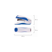 Степлер BRAUBERG JET PRO №24/6 26/6, до 25 листов, бело-синий 228584