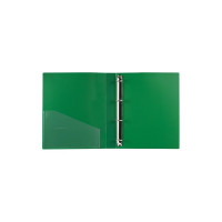 Папка на 4 кольцах BRAUBERG Extra ширина 40 мм, до 300 листов, зеленая, 0.8 мм 270550