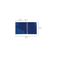Папка BRAUBERG EXTRA на 4 кольцах ширина 40 мм, до 300 листов синяя, 0.8 мм 270548