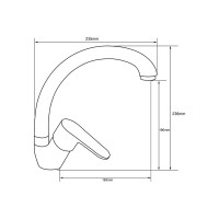 Смеситель для кухни Melodia della vita Rock картридж 35 мм утка, поворотный аэратор 69719