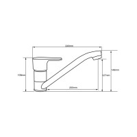 Смеситель для кухни Melodia della vita Rock картридж 35 мм, поворотный аэратор 69717