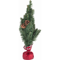 Искусственная новогодняя декоративная ель Золотая сказка 50 см, зеленая, с гирляндой и игрушками 591316