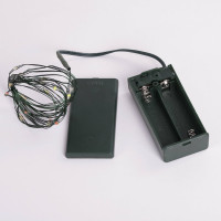 Искусственная новогодняя декоративная ель Золотая сказка 50 см, зеленая, с гирляндой и игрушками 591316