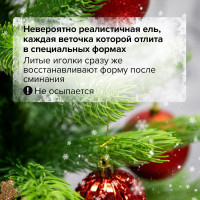 Новогодняя искусственная ель Золотая сказка Premium 150 см, литой ПЭТ, зеленая 591310