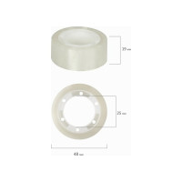 Канцелярские клейкие ленты Staff 19 мм х 20 м, прозрачные, комплект 8 шт. 228763