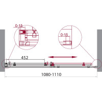 Душевая дверь BelBagno ACQUA-BF-1-110-C-Cr