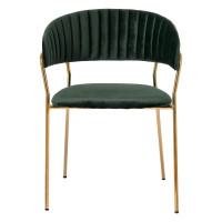 Стул BRADEX Turin зеленый с золотыми ножками FR 0558