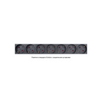 Блок розеток Cabeus для 19 шкафов, вертикальный, 10 розеток Schuko 10 розеток IEC 320 PDU-16-10S-10C13-B