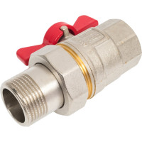 Шаровой кран со сгоном MVI американка, бабочка ВН/НАР ДУ 25, 1" BV.520.06