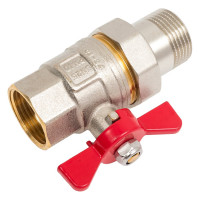 Шаровой кран со сгоном MVI американка, бабочка ВН/НАР ДУ 25, 1" BV.520.06