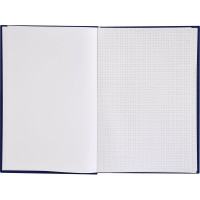 Книга учета INFORMAT 128 листов, клетка, А4, бумвинил, синий KYA4-BV128K