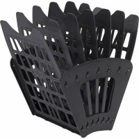 Веерный лоток для бумаг BRAUBERG SMART, 7-ми секционный, сетчатый, черный 231143