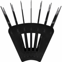 Веерный лоток для бумаг BRAUBERG SMART, 7-ми секционный, сетчатый, черный 231143