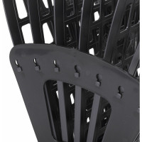 Веерный лоток для бумаг BRAUBERG SMART, 7-ми секционный, сетчатый, черный 231143