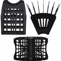 Веерный лоток для бумаг BRAUBERG SMART, 7-ми секционный, сетчатый, черный 231143