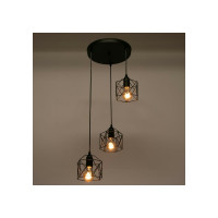 Светильник BayerLux "Прямоугольник" 3x40Вт E27 черный 25x25x14-134 см 7349024