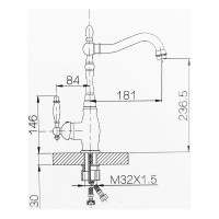 Смеситель для кухни MYNAH латунь, хром M5931