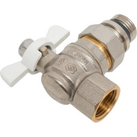 Шаровой кран MVI полнопроходной, угловой с полусгоном, с самоуплотняющимся кольцом 1/2" BV.523.04