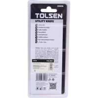 Алюминиевый нож TOLSEN с трапециевидным лезвием усиленный 61x19 мм 30008