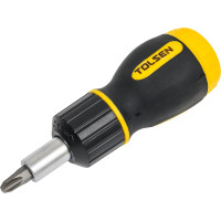 Реверсивная отвертка с набором бит TOLSEN 7 предметов PH0123 SL456 CrV 20033