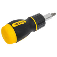 Реверсивная отвертка с набором бит TOLSEN 7 предметов PH0123 SL456 CrV 20033