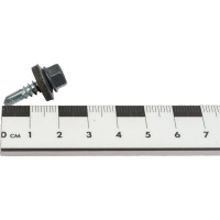 Кровельный саморез КРЕП-КОМП 5,5x19, RAL7024, серый графит, 250 шт. ск55197024кф