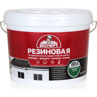 Краска резиновая трещиностойкая ЭКСПЕРТ зеленый RAL 6002 9 л 29843