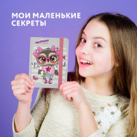 Блокнот ЮНЛАНДИЯ Совушка МАЛЫЙ ФОРМАТ с резинкой, в клетку, 96 л, А6, 109x148, твердая обложка 113743