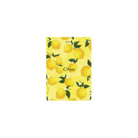 Блокнот BRAUBERG Lemons с резинкой без линовки 96 листов, А5 145x203 мм, твердая обложка 113727