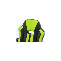 Компьютерное кресло BRABIX Stripe GM-202, экокожа, черное/зеленое 532511