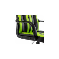 Компьютерное кресло BRABIX Stripe GM-202, экокожа, черное/зеленое 532511