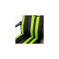 Компьютерное кресло BRABIX Stripe GM-202, экокожа, черное/зеленое 532511