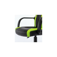 Компьютерное кресло BRABIX Stripe GM-202, экокожа, черное/зеленое 532511