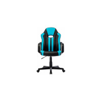 Компьютерное кресло BRABIX Stripe GM-202, экокожа, черное/голубое 532509