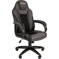 Компьютерное кресло BRABIX Tanto GM-171, TW/экокожа, черное/серое 532574