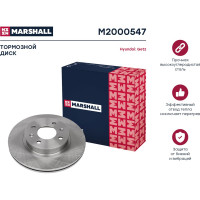 Тормозной диск передний Hyundai Getz 02- MARSHALL M2000547