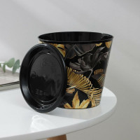 Горшок для цветов Доляна Голди 0.8 л, чёрный 7306172