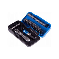 Набор вставок (бит) KING TONY серии ATOM 1/4, PH, PZ, Hex, Torx, 26 предметов 1026CQ-AM