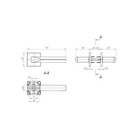 Раздельная ручка Fuaro PRIZMA SL CP-8 хром 44285