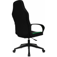 Компьютерное кресло BRABIX Alpha GM-018, ткань/экокожа, черное/зеленое 532639