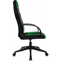 Компьютерное кресло BRABIX Alpha GM-018, ткань/экокожа, черное/зеленое 532639