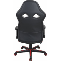 Компьютерное кресло BRABIX Storm GM-006, регулируемые подлокотники, экокожа, черное/красное 532500