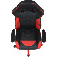 Компьютерное кресло BRABIX Storm GM-006, регулируемые подлокотники, экокожа, черное/красное 532500