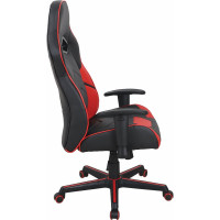 Компьютерное кресло BRABIX Storm GM-006, регулируемые подлокотники, экокожа, черное/красное 532500