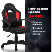 Компьютерное кресло BRABIX Spark GM-201, экокожа, черное/красное 532503